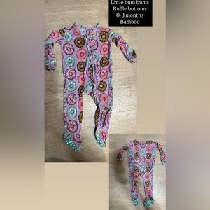 Little Bum Bums Donut Print Bamboo zippy